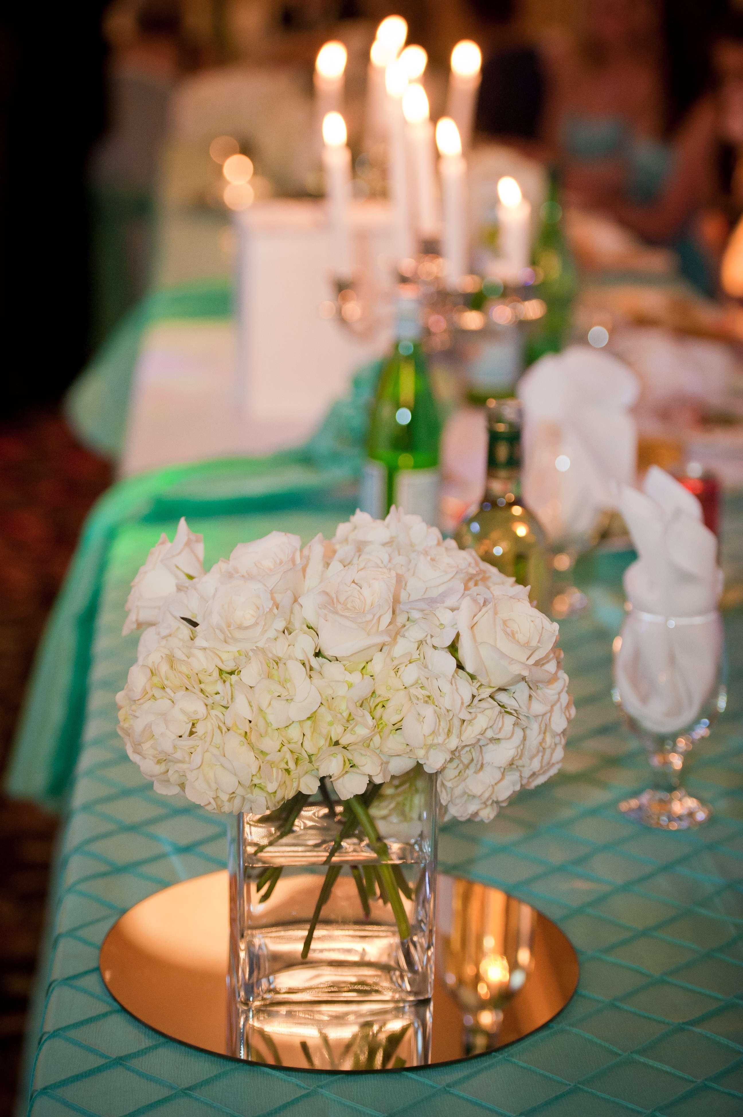 Rose and Hydrangea Centerpiece