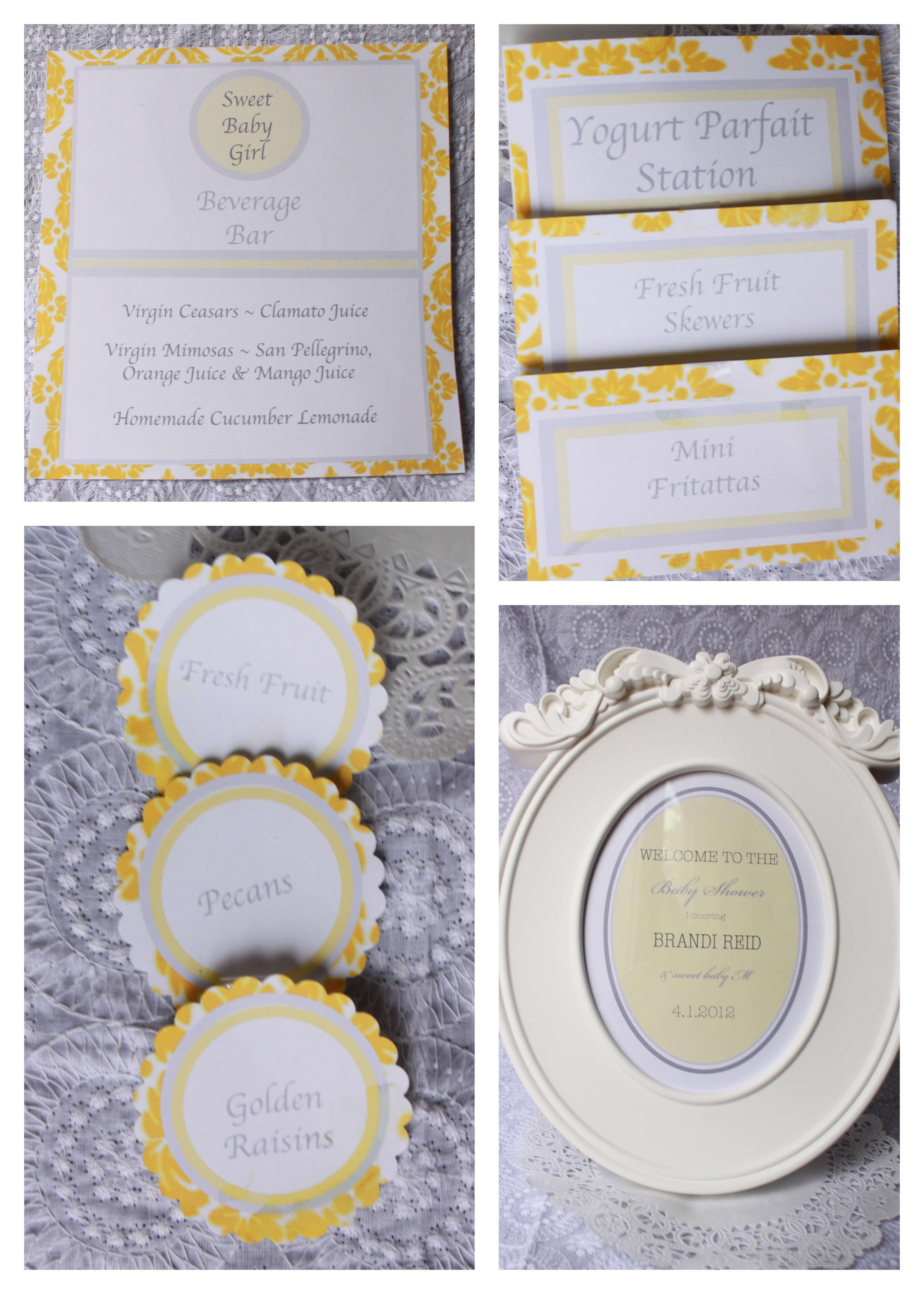 Labels baby shower