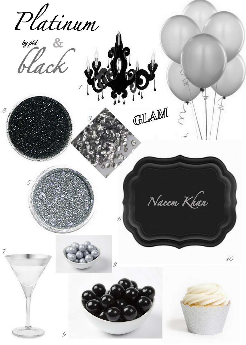 Platinum and Black - party inspiration