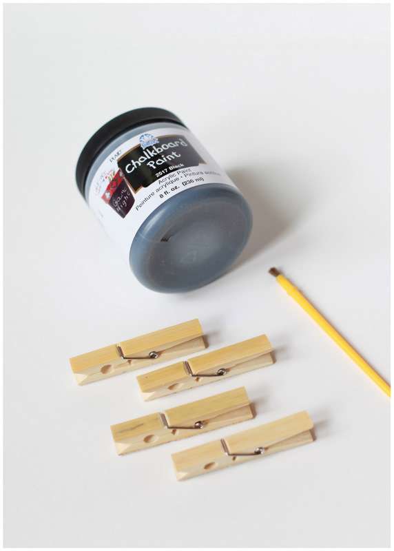 Chalkboard clothespins