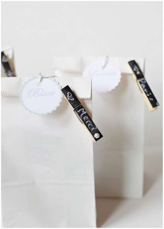 Chalkboard clothespins