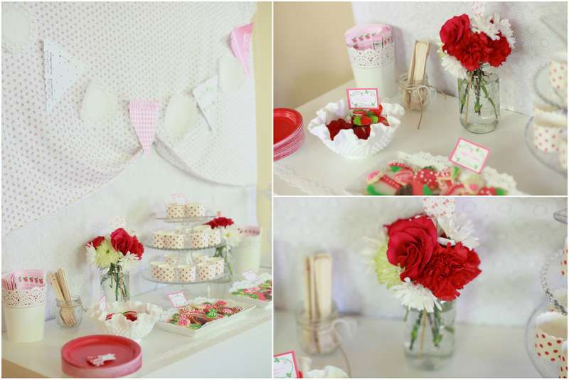 Dessert Table details - Strawberry Shortcake