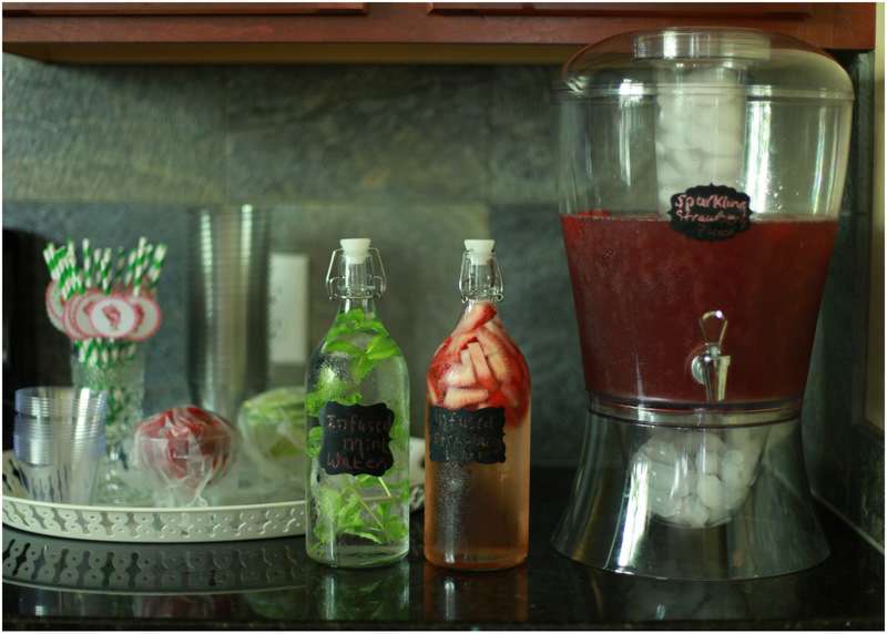 Infused waters and Strawberry Punch