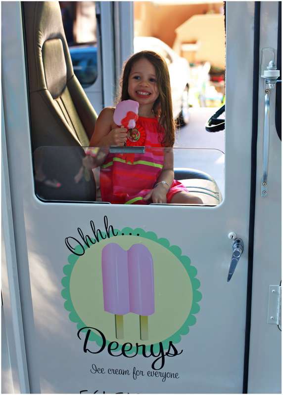 Birthday girl and ice-cream
