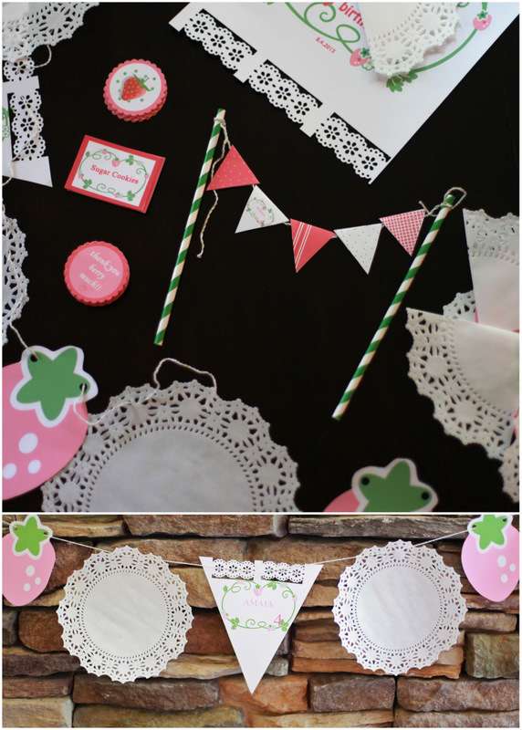 Strawberry Shortcake Prints, Labels & Banners - Posh Little Designs