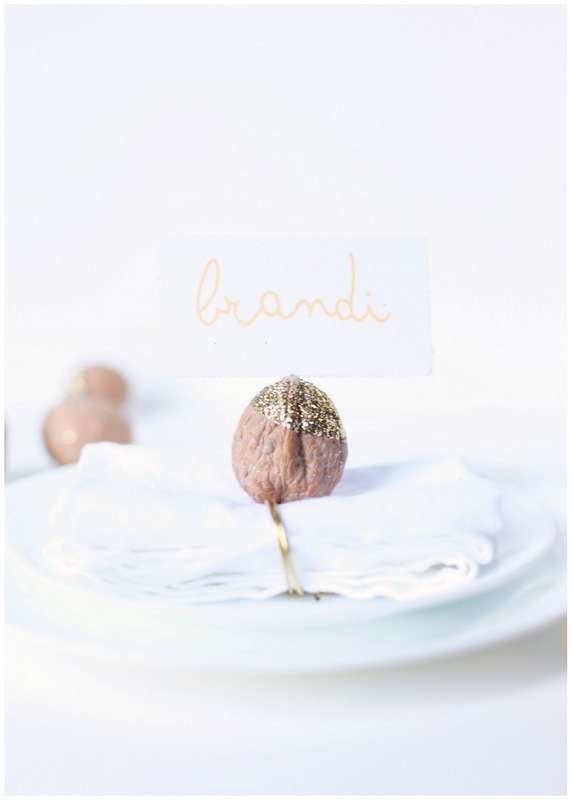 Simple yet elevated DIY walnut place card holders make the prettiest table decor for the holidays.
