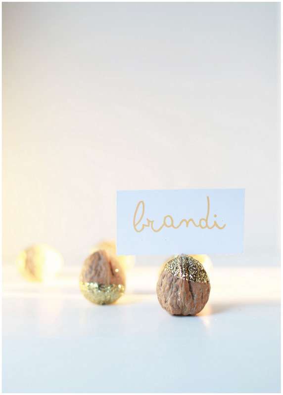 Simple yet elevated DIY walnut place card holders make the prettiest table decor for the holidays.