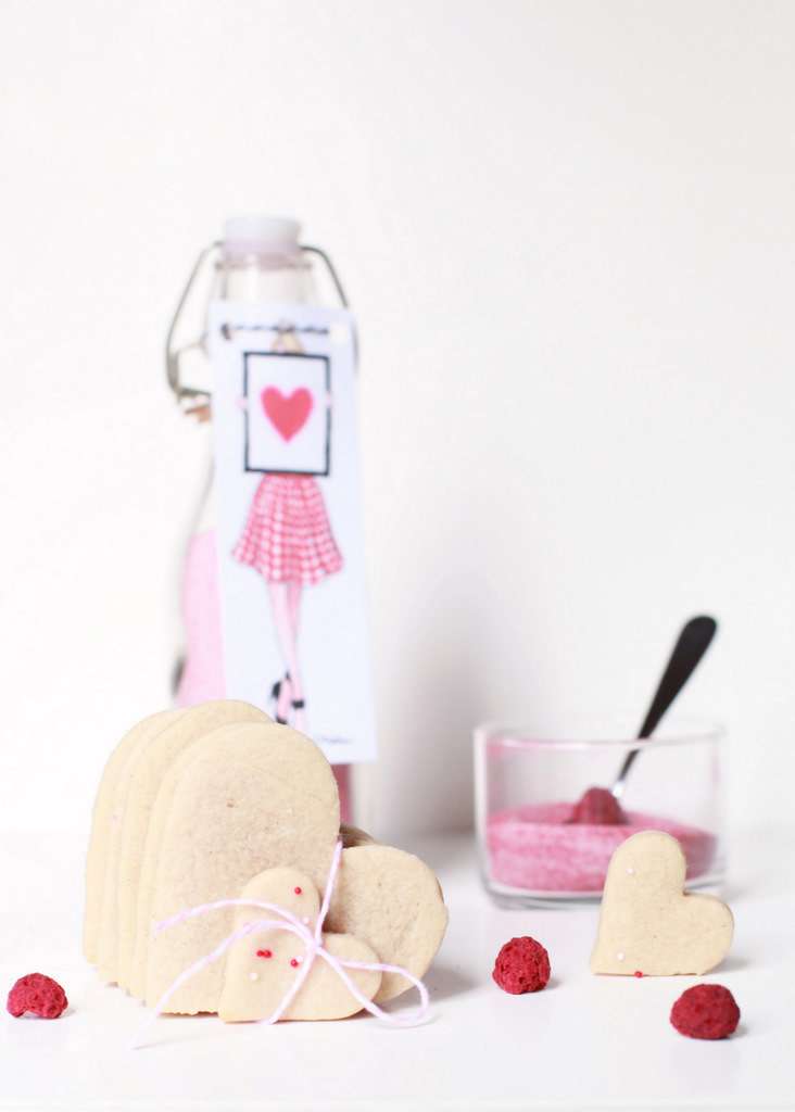 A recipe for berry infused sugar cookies made with vegan butter.