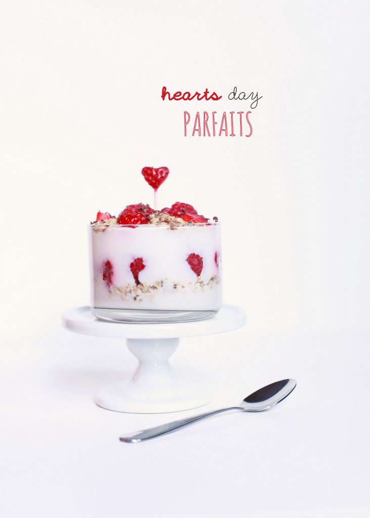 Valentine's fruit and yogurt parfaits- vegan with fresh berries-Vegan | Posh Little Designs