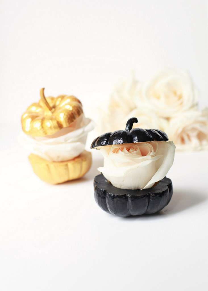 Painted Mini Pumpkin Centerpieces