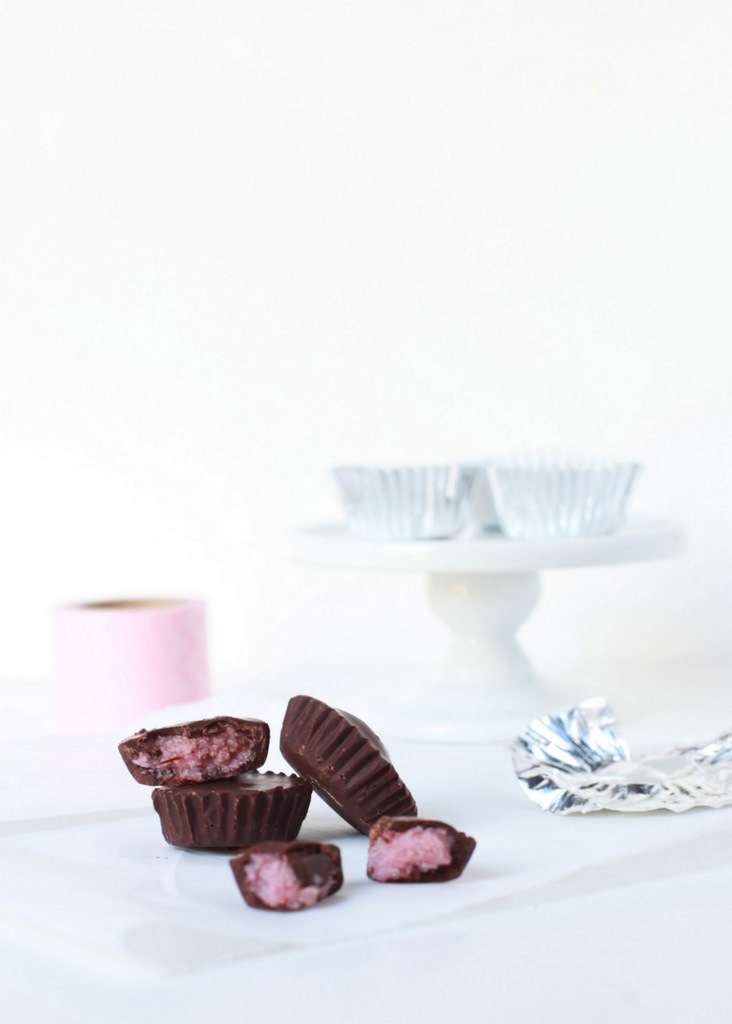 Cherry Coconut Dark Chocolate Cups (V)