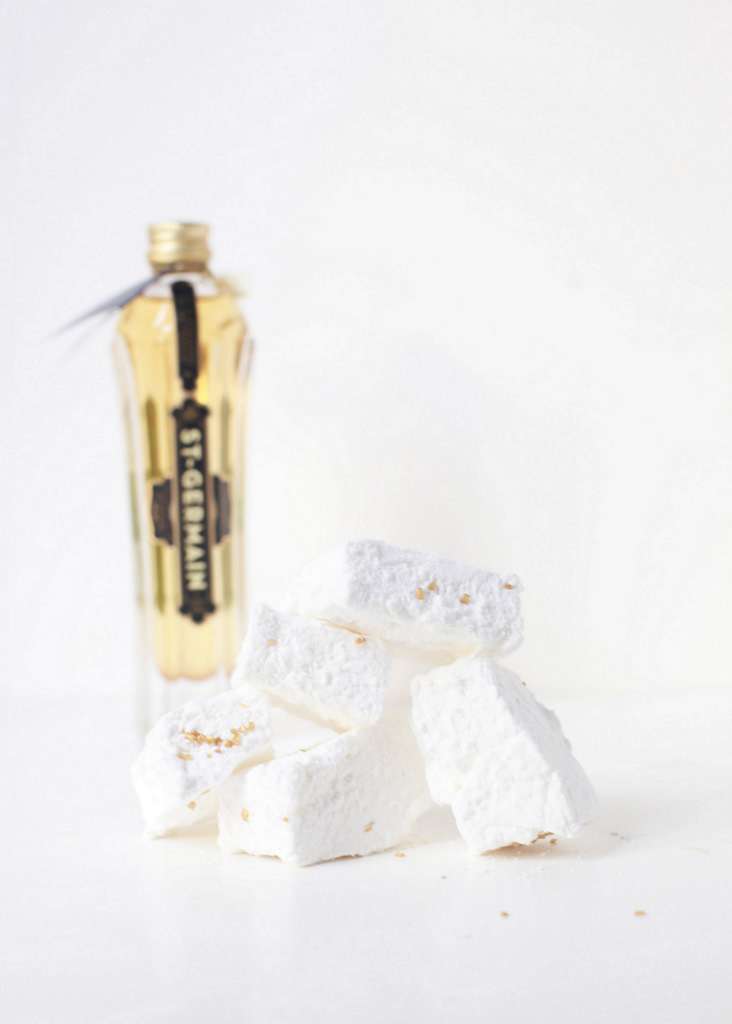dark chocolate s'mores made with homemade Saint Germaine marshmallows