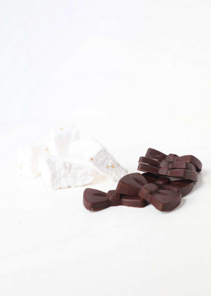 dark chocolate s'mores made with homemade Saint Germaine marshmallows