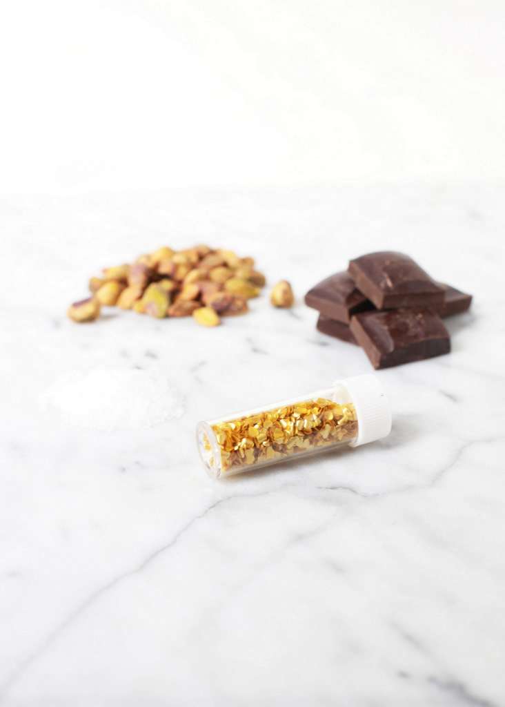 Sea Salt & Pisatchio Dark Chocolate Shamrocks | Posh Little Designs