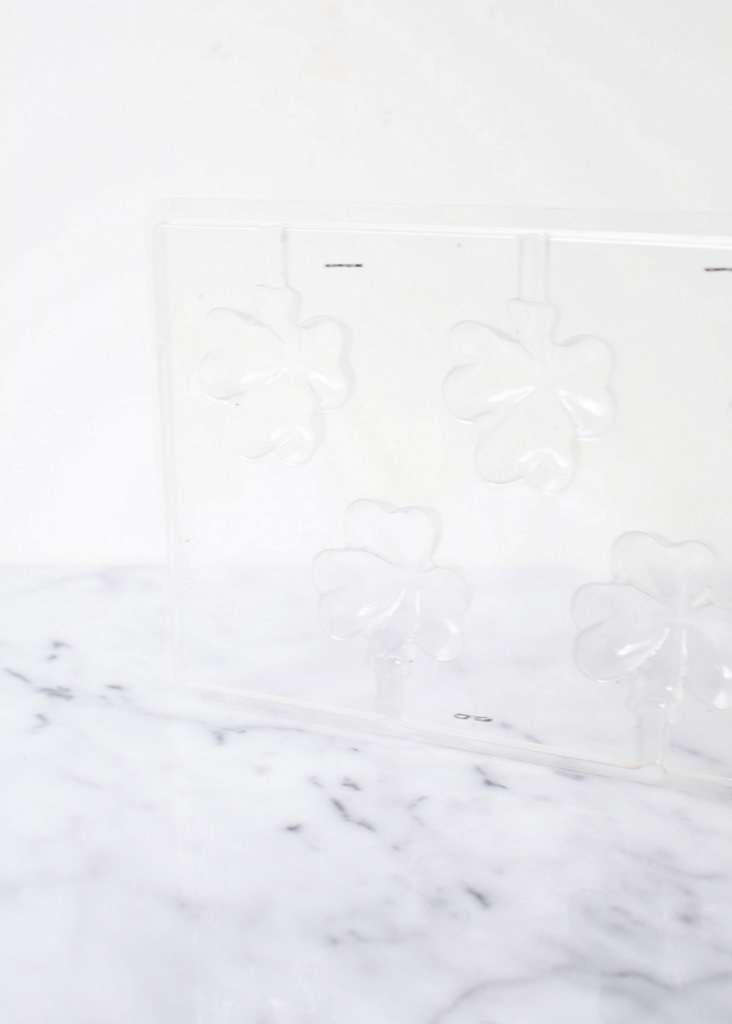 Sea Salt & Pisatchio Dark Chocolate Shamrocks | Posh Little Designs
