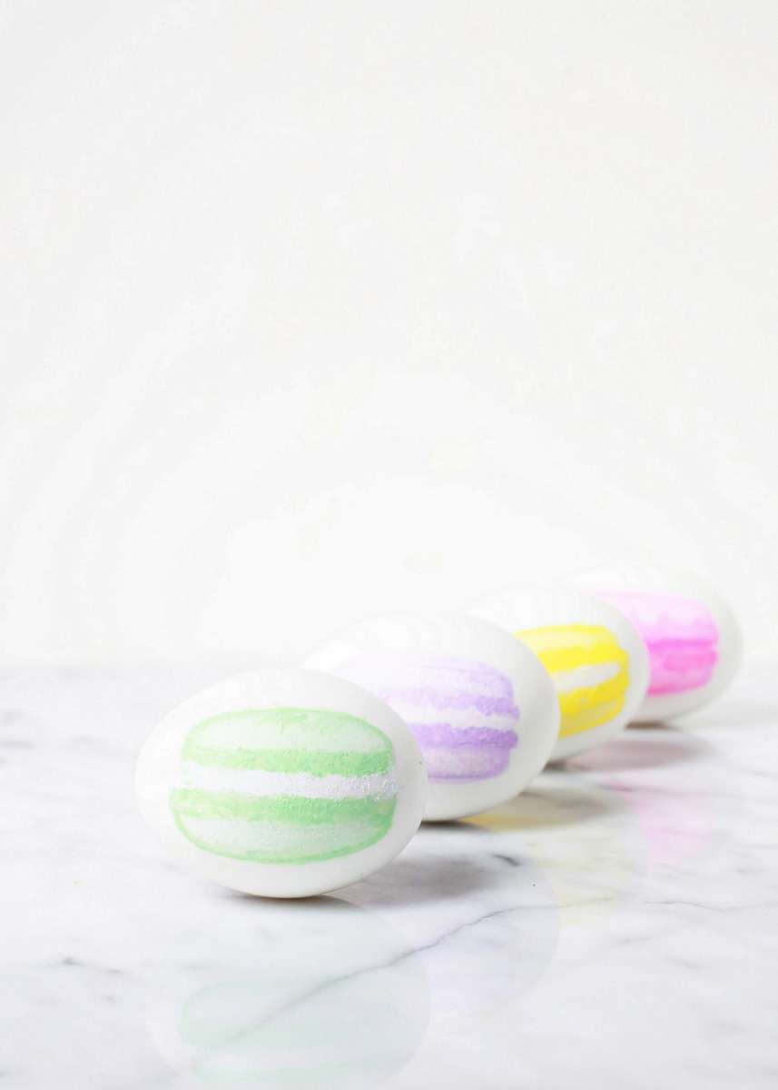 Macaron Painted Easter Eggs | Posh Little Designs