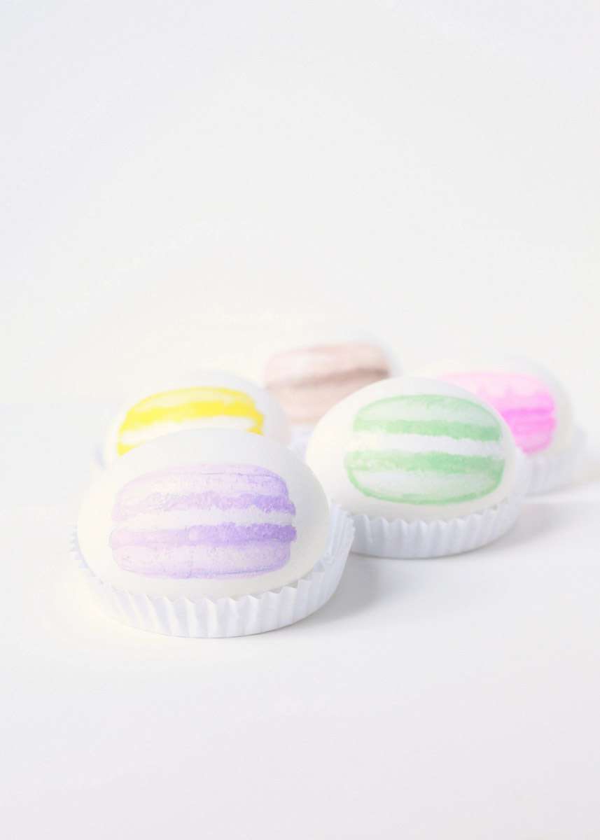 Macaron Painted Easter Eggs | Posh Little Designs