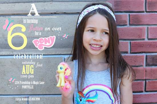 My Little Pony Invite | Posh Little Designs