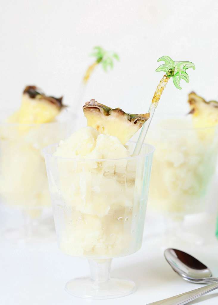 Spiked Piña Colada Sorbet (V)