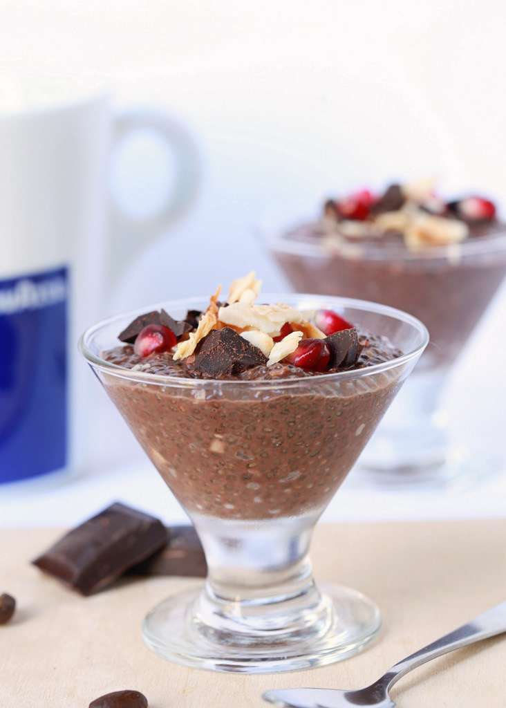 Chocolate Coconut & Coffee Chia Pudding