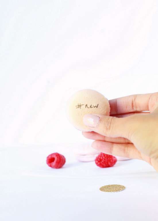 Sparkling Raspberry Macarons | Posh Little Designs