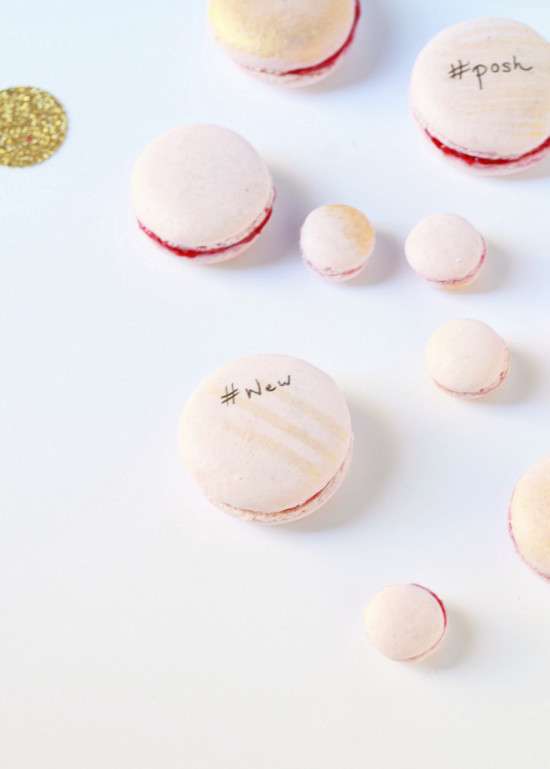 Sparkling Raspberry Macarons | Posh Little Designs