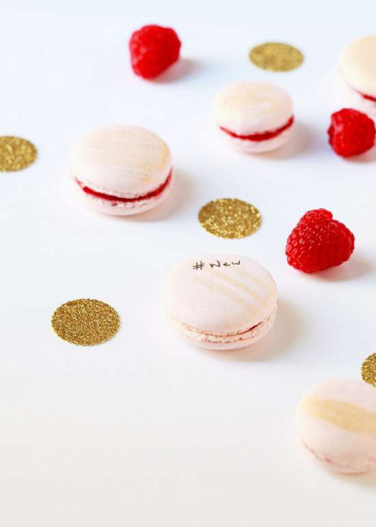 Sparkling Raspberry Macarons | Posh Little Designs