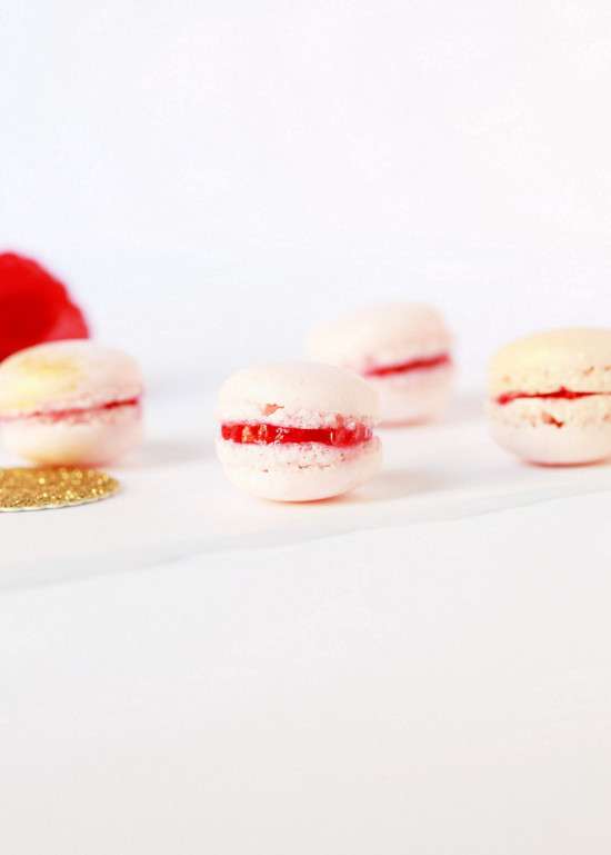 Sparkling Raspberry Macarons | Posh Little Designs