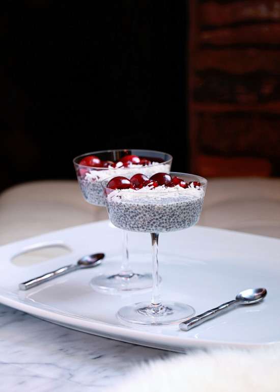 Pomegranate & Cherry Chia Pudding | Posh Little Designs