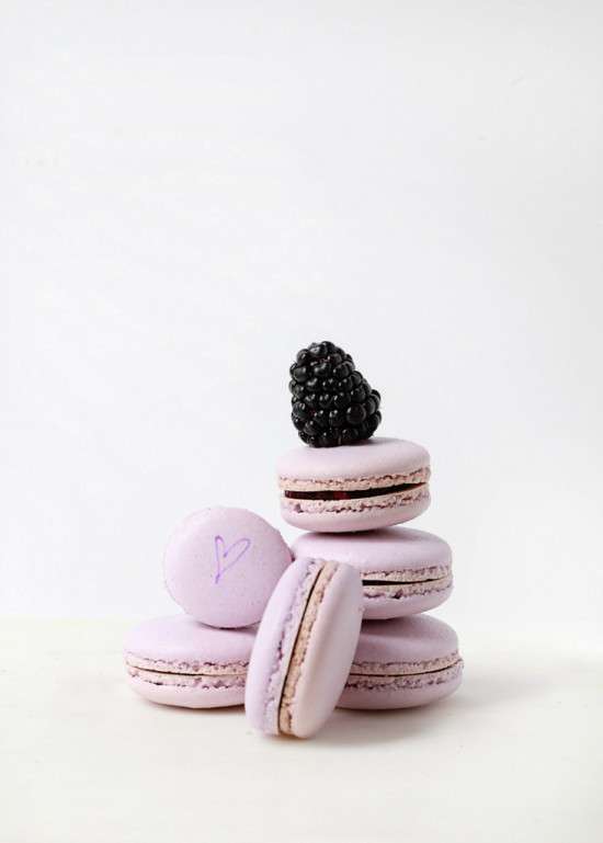 Blackberry Elderflower Macarons | Posh Little Designs