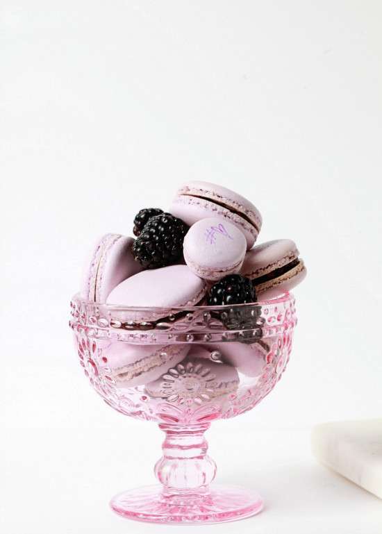 Blackberry Elderflower Macarons | Posh Little Designs