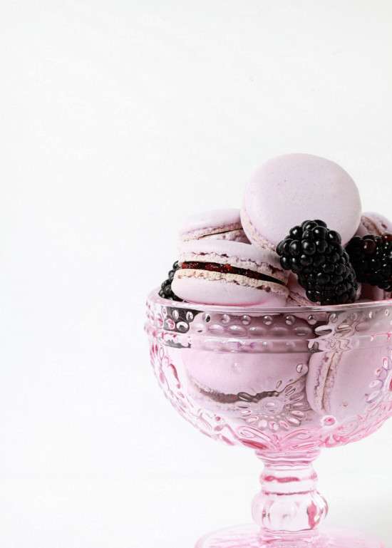 Blackberry Elderflower Macarons | Posh Little Designs