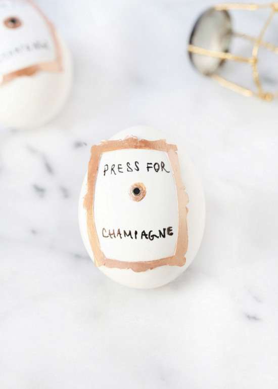 Press for Champagne Easter Eggs | Posh Little Designs
