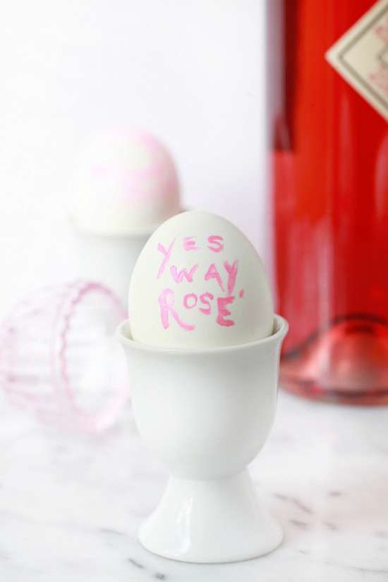 rosé - eggs - crafts