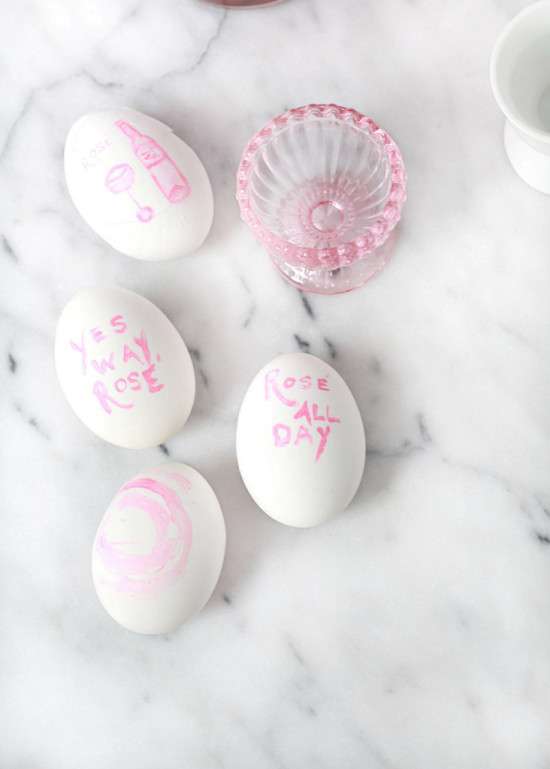rosé - eggs - crafts