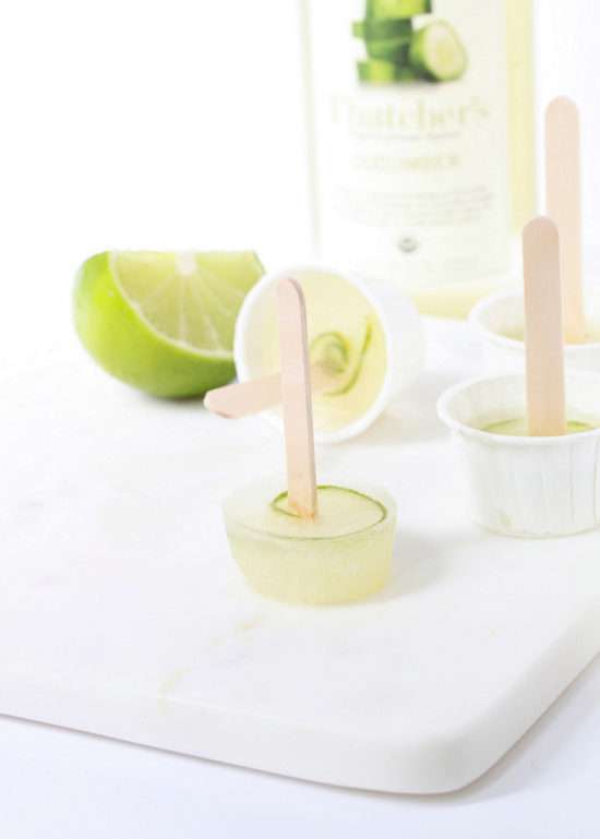 Cucumber Margarita Popsicles | Posh Little Designs