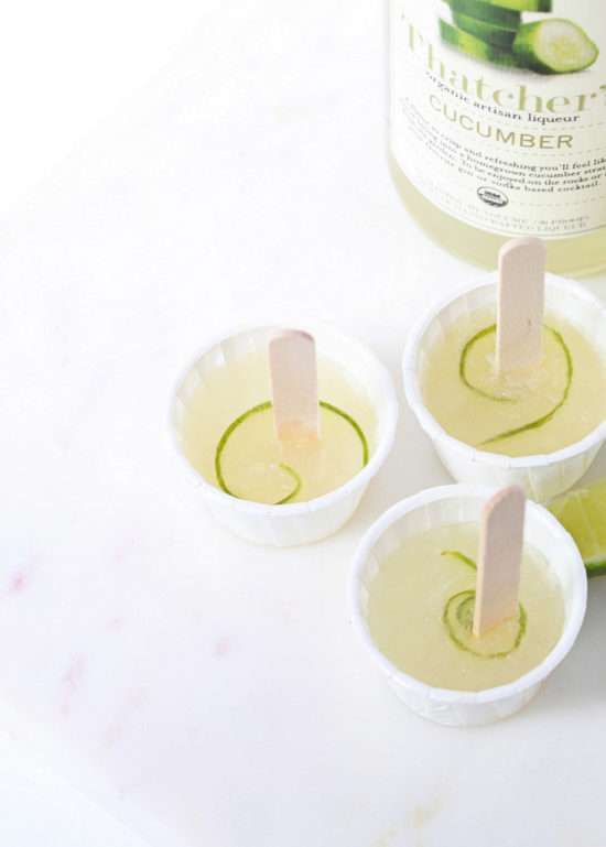 Cucumber Margarita Popsicles | Posh Little Designs