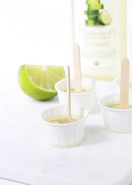 Cucumber Margarita Popsicles | Posh Little Designs