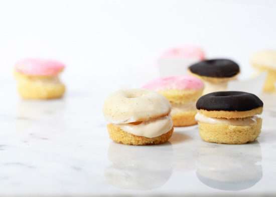 Mini Donut Ice Cream Sandwiches | Posh Little Designs