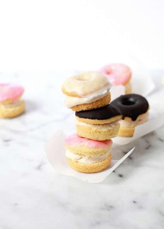 Mini Donut Ice Cream Sandwiches | Posh Little Designs