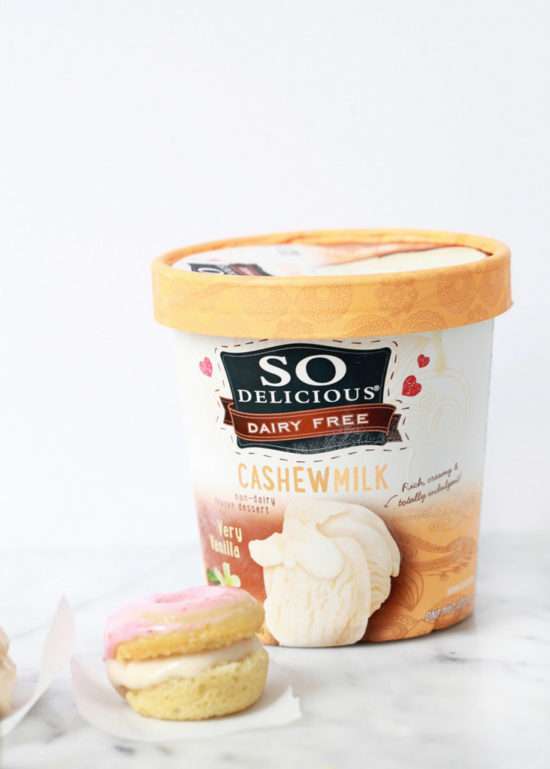 Mini Donut Ice Cream Sandwiches | Posh Little Designs
