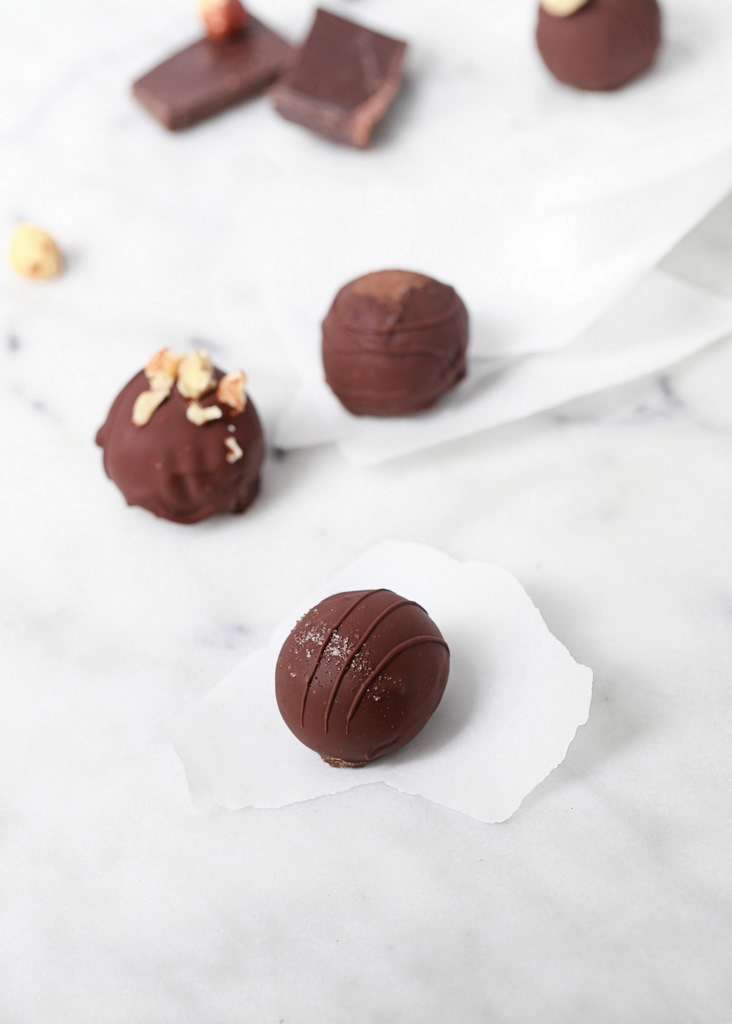 homemade nutella truffles-dark chococlate-dairy free-dessert-hazelnut