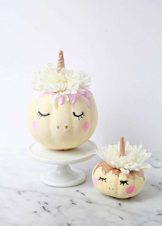 decorative unicorn pumpkins