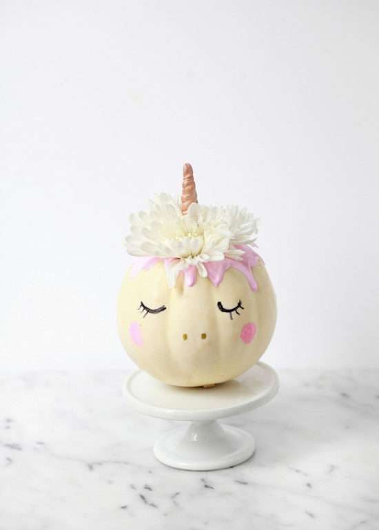 decorative unicorn pumpkins