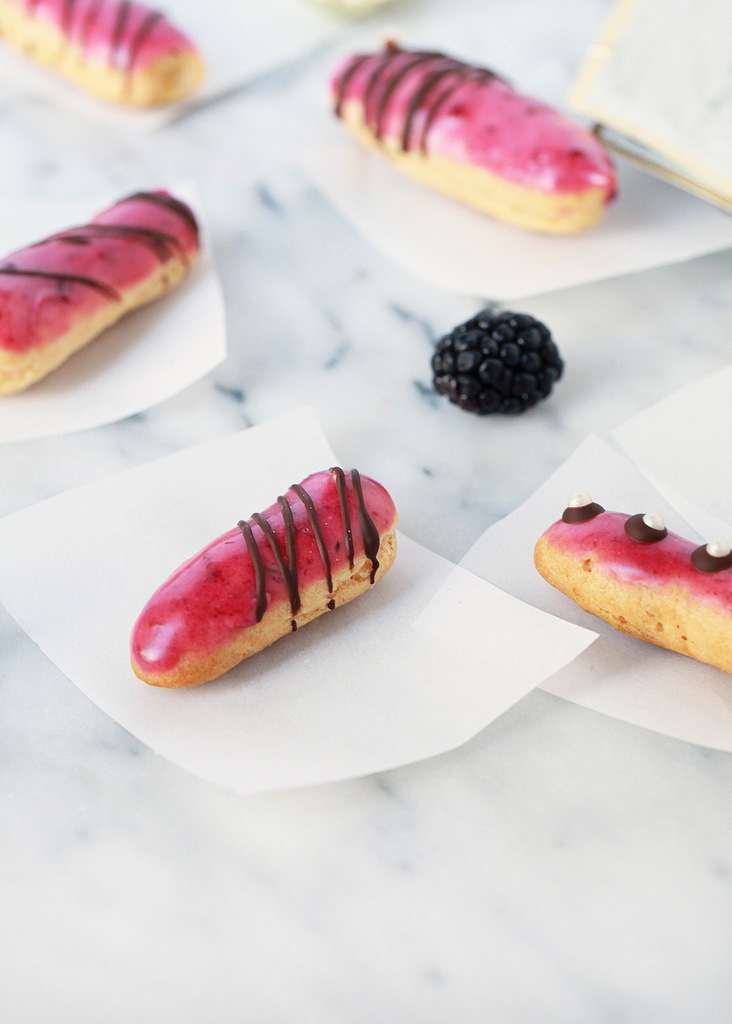 Mini Blackberry Eclairs | Posh Little Designs