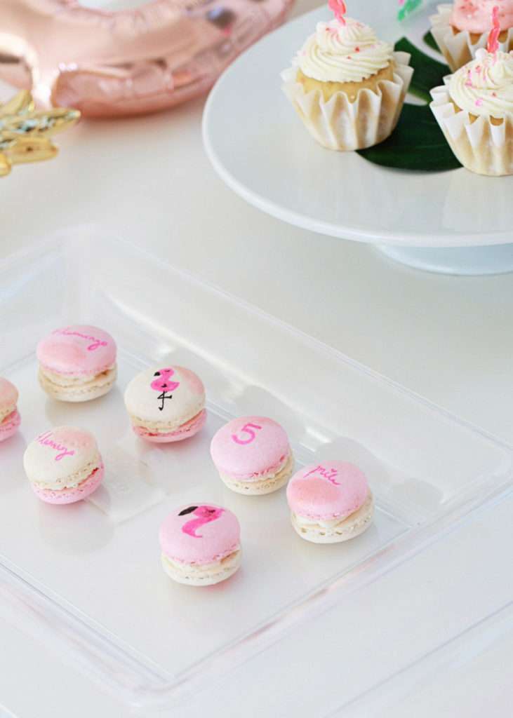 pink flamingo macarons