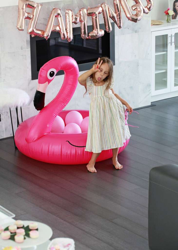 flamingo 5th birthday party float