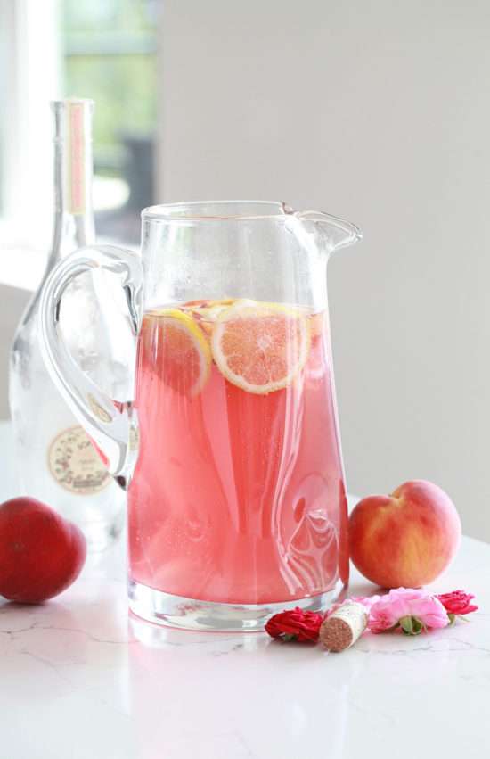 Summer beverages, rosé sangria