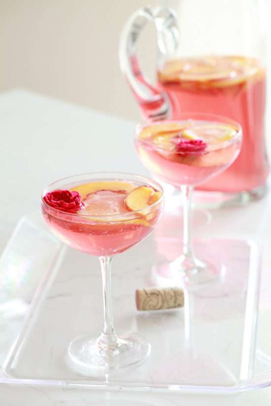 Summer beverages, rosé sangria