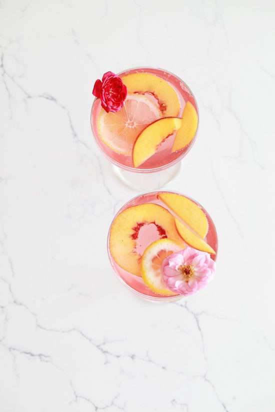 Summer beverages, rosé sangria